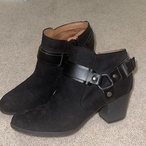 Black Suade Booties 9
